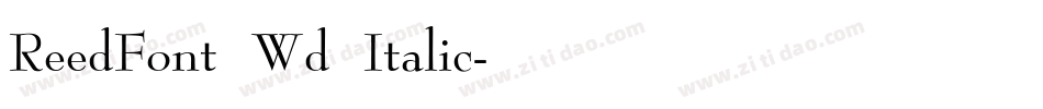 ReedFont Wd Italic字体转换